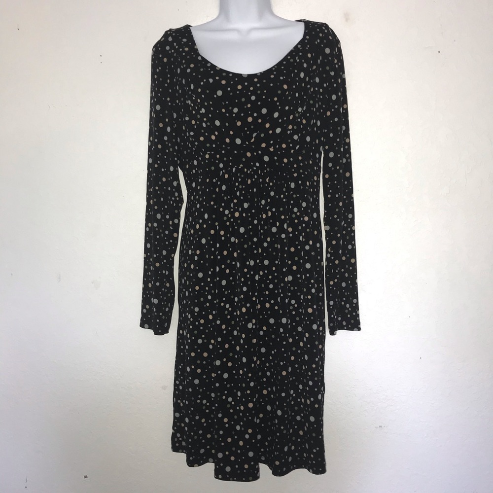 Motherhood Polka Dot Stretch Womens Maternity Dress L
